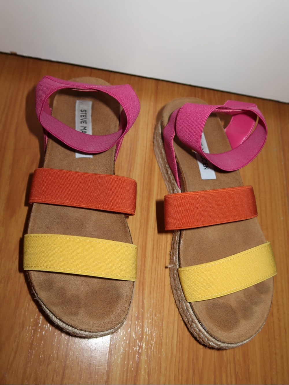 Steve Madden Kids Pink, Orange & Yellow Triple-Strap Sandals